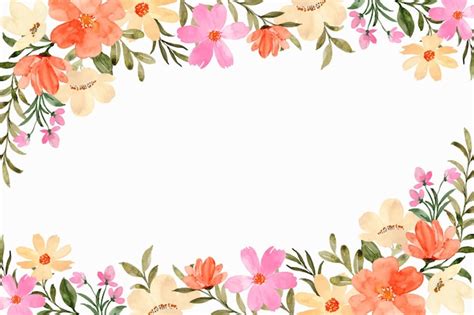 Spring Flower Border Backgrounds