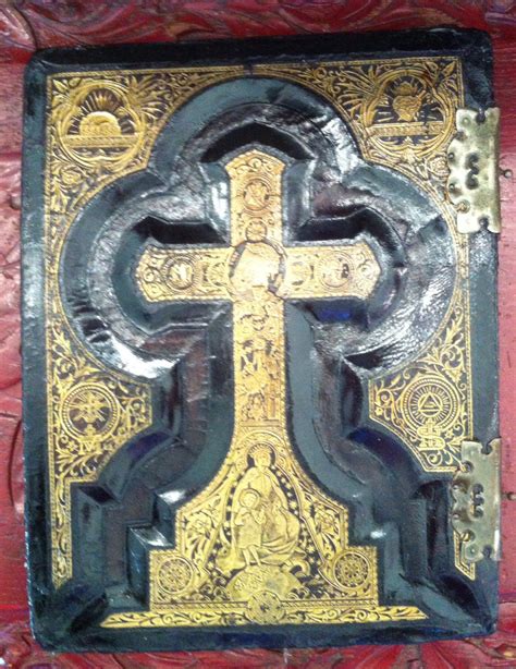 Gold Embossed Black Leather Bible Cover Wall Plaques - Etsy