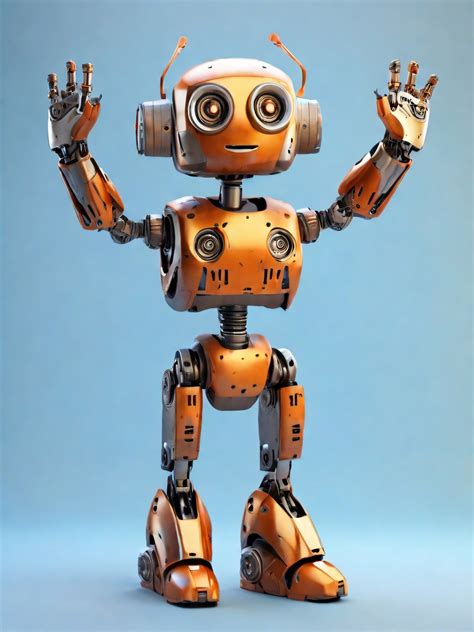 Rusty Robot Raising Hands Free Stock Photo - Public Domain Pictures