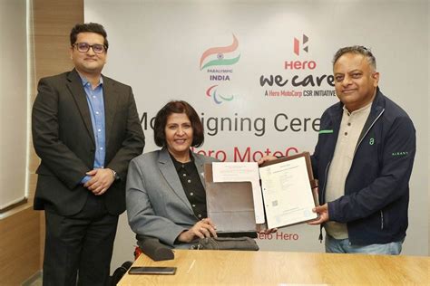 Hero Motocorp Partners Paralympic Committee Of India To Support ...