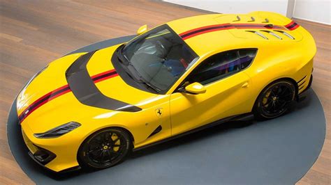 Tailor Made Ferrari 812 Competizione In Ardila Amarillo Over Blue Jean