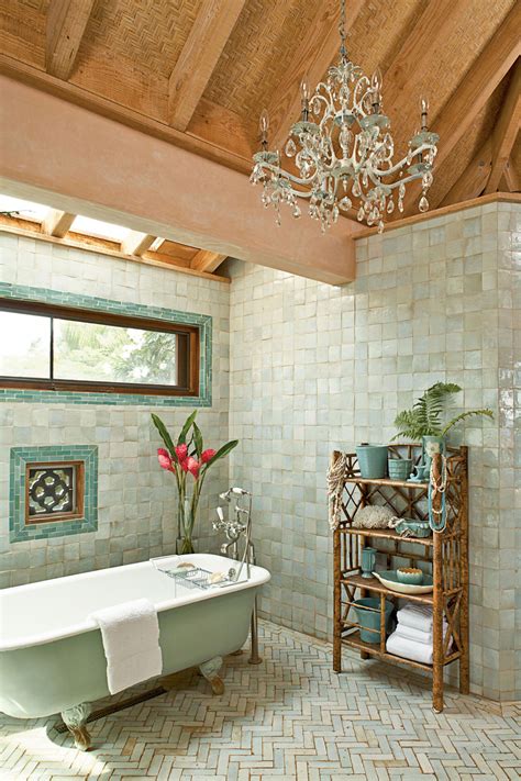 This master bathroom’s shimmering Moroccan tiles are a softer take on the vibr... This master ...