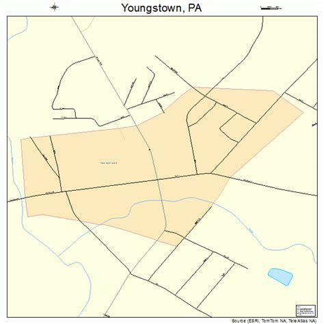 Youngstown Pennsylvania Street Map 4287208