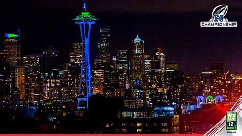 Seahawks Pride on the Seattle Skyline - Photo by Jane Gershovich : Seattle