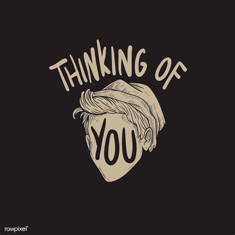 Download premium vector of Thinking of You Word Graphic Concept 262619 | Thinking of you ...