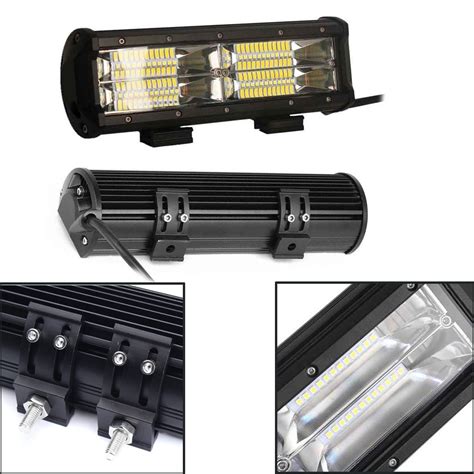 10 Inch 288W Dual Row Led Light Bar 21600LM Super Bright Flood Spot Combo Beam Led Bar Off Road ...