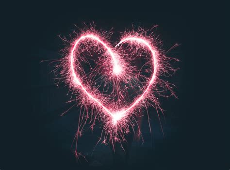 1366x768 resolution | pink heart shaped fireworks HD wallpaper | Wallpaper Flare