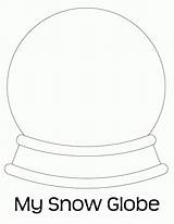 Snow Globe Coloring Page  Coloring Home sketch template