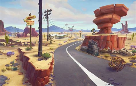 ArtStation - Fortnite Southwest Map: Thunder Route 99, Nathan Bachelder ...