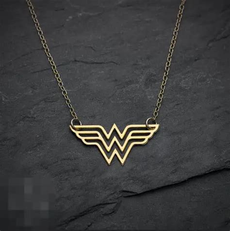 Gold Wonder Woman Necklace , Diana Prince Charm , Wonder Woman Jewelry , Super Hero Jewelry-in ...