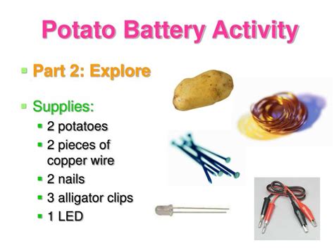 PPT - Potato Battery Activity PowerPoint Presentation - ID:1183598