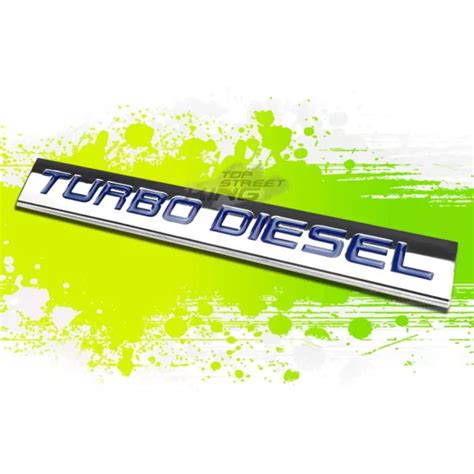 METAL 3D PLATE Emblem Decal Logo Trim Symbol Polish Chrome Blue Turbo Diesel $6.00 - PicClick