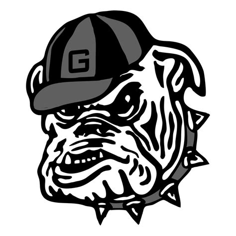 Georgia Bulldogs Logo Black and White (1) – Brands Logos