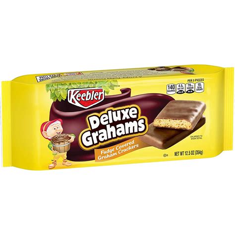 Keebler Cookies, Deluxe Grahams, Fudge Covered Graham Crackers, 12.5 oz ...