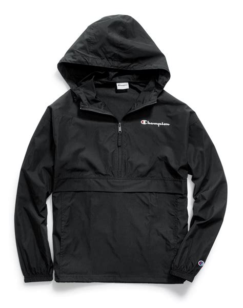 Champion Synthetic Packable Hooded Jacket in Black for Men - Save 16% - Lyst