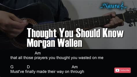 Morgan Wallen - Thought You Should Know Guitar Chords Lyrics - YouTube