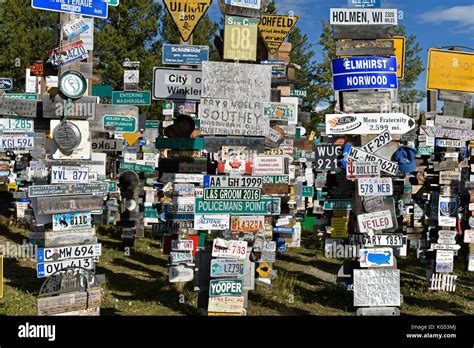 Watson Lake, Signpost Forest, Yukon, Canada Stock Photo - Alamy