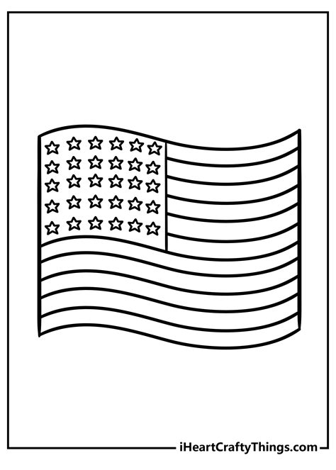 American Flag Coloring Page Pdf