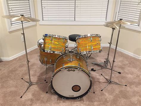 Ludwig Vintage Drum Kit 1968 Citrus Mod | Reverb