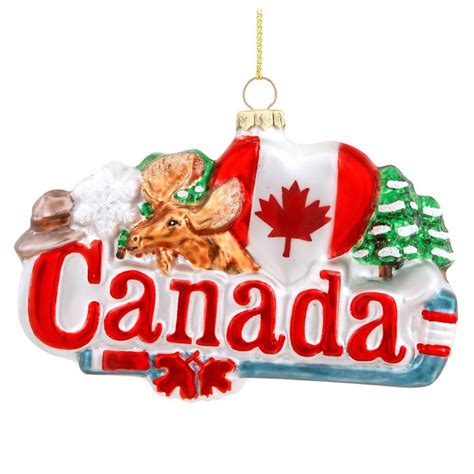 Canada Formed Glass Ornament | Travel ornament, Glass ornaments, Personalized christmas ornaments