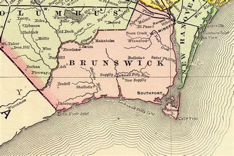 Old Map North Carolina 1897 - VINTAGE MAPS AND PRINTS