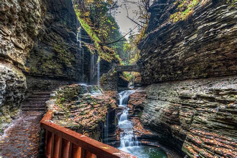 Watkins Glen Gorge - Autumn Rain Photograph by Chad Dikun | Fine Art America