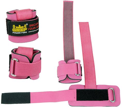 Best Heavy Duty Lifting Straps Neoprene Padded 1 Pair Wrist Wraps & Rubbery Grip Support Straps ...