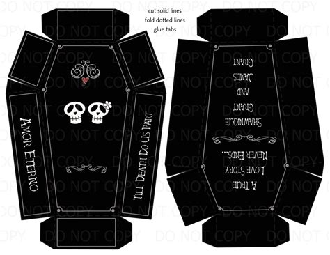 Printable DIY Personalized Coffin Skull Theme Wedding or - Etsy Canada