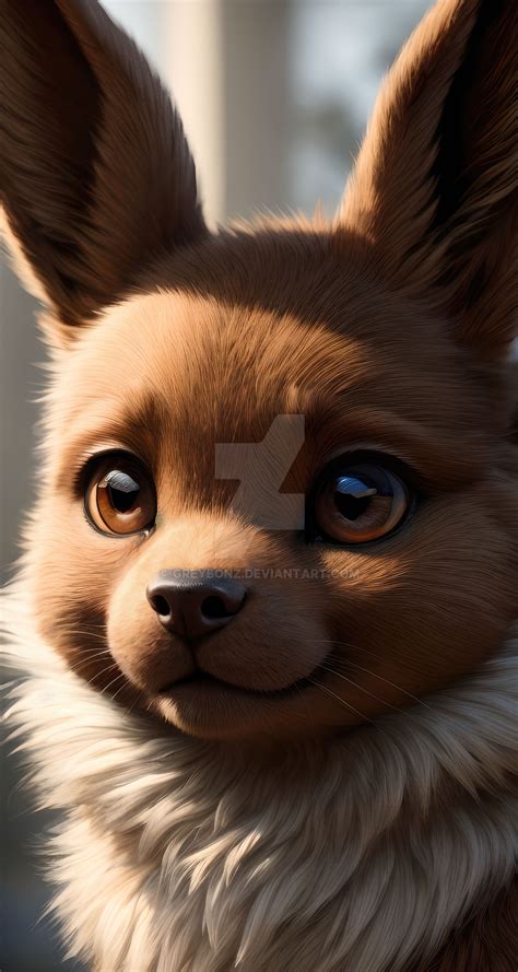 Eevee face close up by Greybonz on DeviantArt