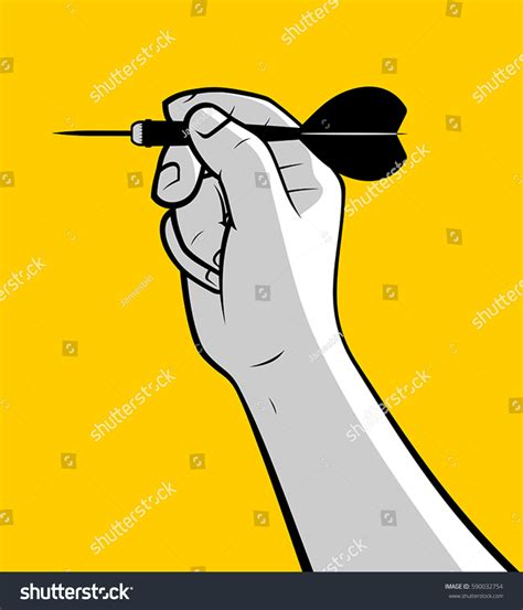 Hand Throwing Dart Stock Vector (Royalty Free) 590032754 | Shutterstock