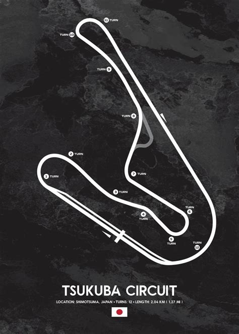 'Tsukuba Circuit' Poster, picture, metal print, paint by Mapsters ...