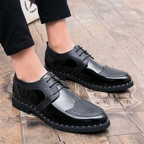 Fashion Men Formal Shoes Business Casual Leather Shoes Leather Shoes ...