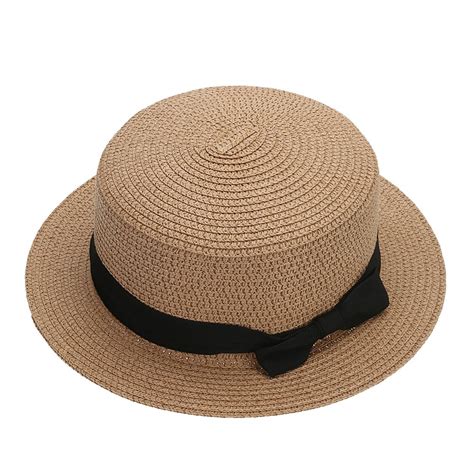 Sombreros De Playa Para Mujer Color Camel Natural - $ 299.00 en Mercado Libre