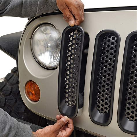 Red Grill Inserts For Jeep Wrangler