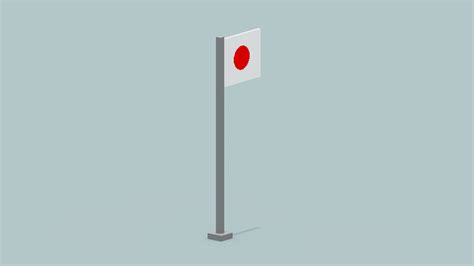 3D Model Japan Flag - TurboSquid 1875115