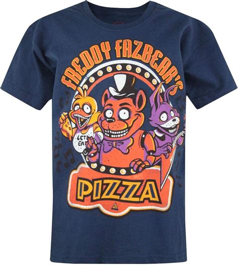 Official Five Nights at Freddy's Navy Kids T-Shirt: Amazon.co.uk: Clothing