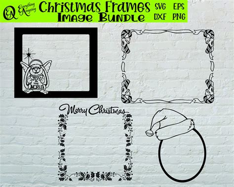 Christmas Frames Image Bundle SVG Cricut SVG Bundle - Etsy