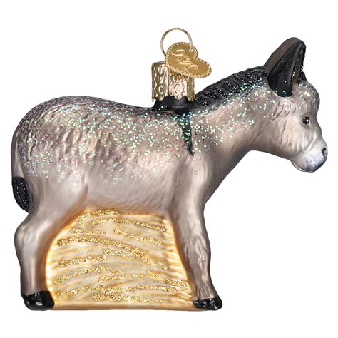 Donkey Ornament | Nativity Glass Ornaments by Old World Christmas - TheHolidayBarn.com