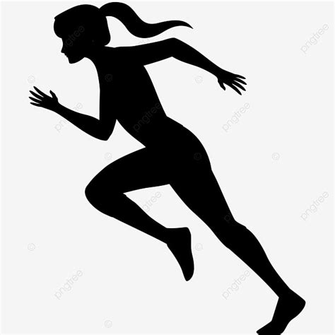 Girls Running Silhouette PNG Free, Girl Running Silhouette Running Vector Download, Girls ...