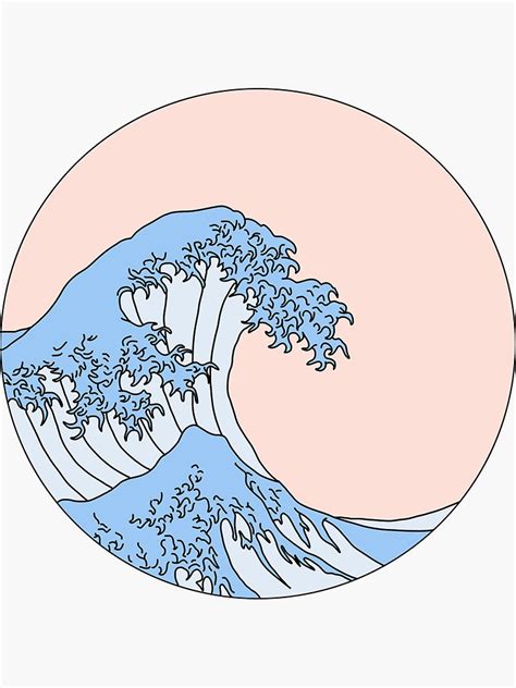 aesthetic wave Sticker by emilyg22 | Aesthetic drawing, Drawings, Wave drawing