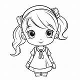 Little Girl Coloring Pages For Kids Sketch Page sketch template