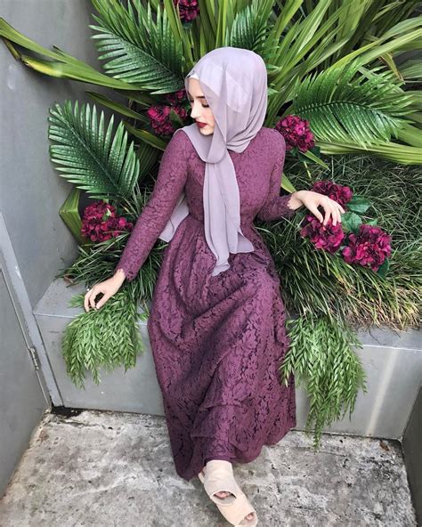 Hijab House on Instagram: “Command all the colour in the world. Plum Lace Maxi, available online ...