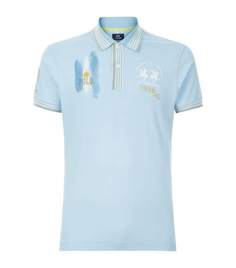 La Martina Argentina Flag Polo Shirt in Blue for Men | Lyst