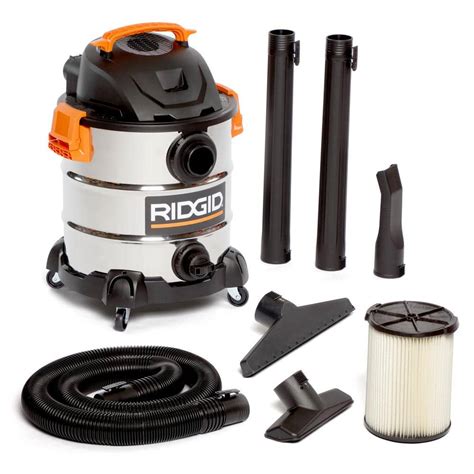 RIDGID Gallon Peak HP Cool/Dry Ash Canister Shop Vacuum, HEPA Media ...