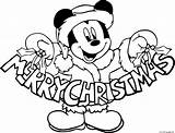 Mickey Mouses Sign Merry Christmas Coloring Page Printable sketch template