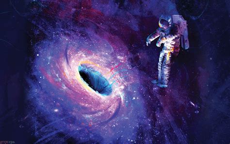 artwork, Space, Astronaut, Space Art, Stars, Black Holes, Painting ...