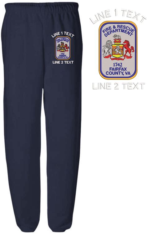 Fairfax County Fire Rescue Embroidered Sweatpants – Powercall Sirens LLC