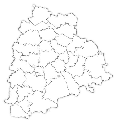 Telangana Outline Map, Telangana Blank Map