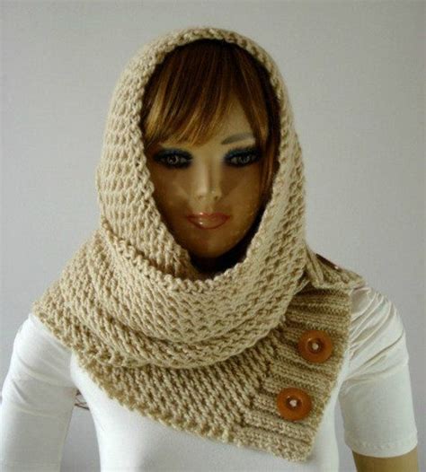 KNITTING PATTERN SCARF Hood Cowl Loulou Scarf Hooded Cowl Pattern Bulky ...