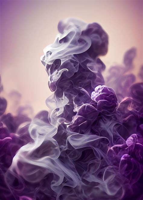 'Purple Smoke IV' Poster by Cryptic Fawn | Displate